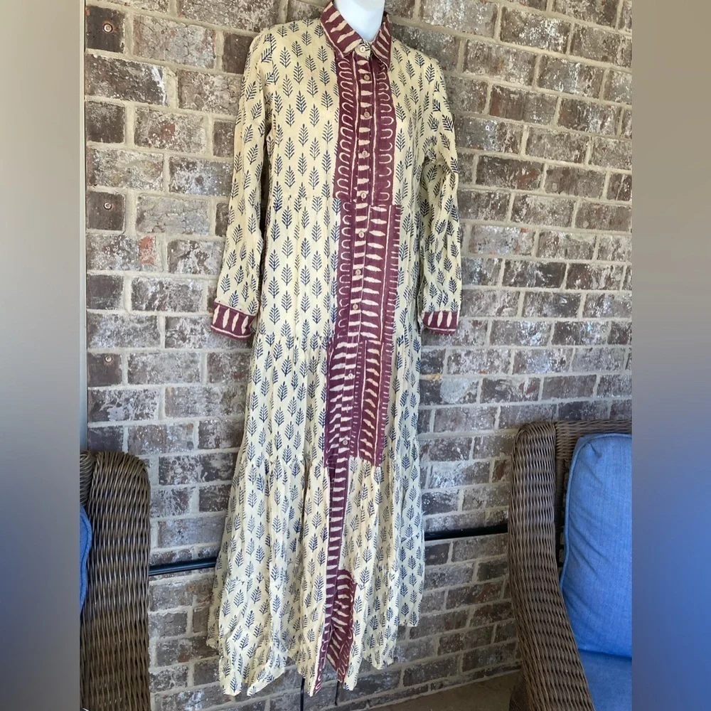 Tortuga Handmade Dress Size Small/Medium Cottagecore Peasant Pirates